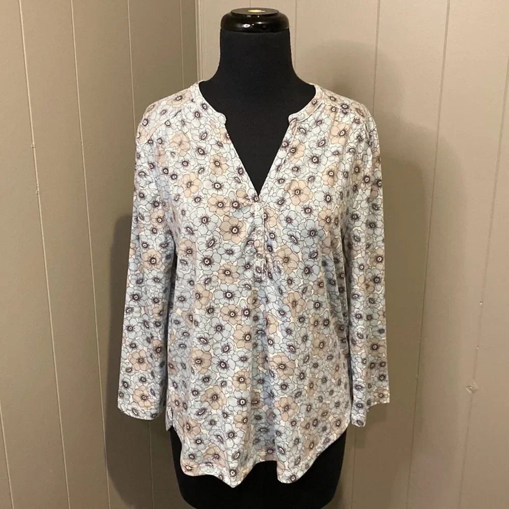 Urban Coco Large Tunic Floral New with Tag Rounded Hem Polyester/spandex blend